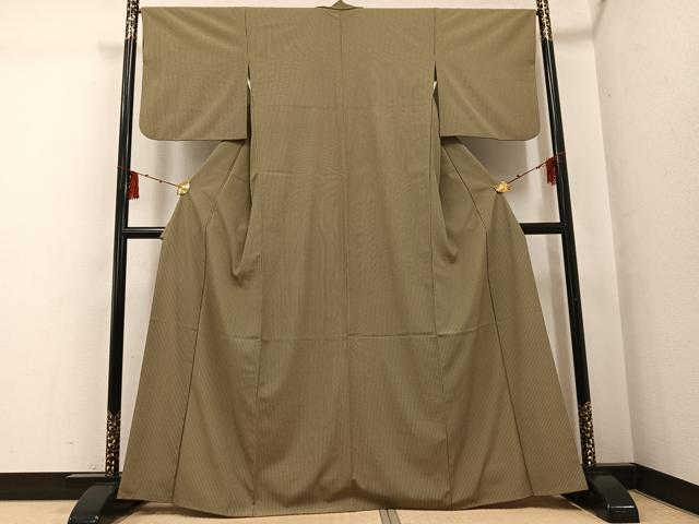 平和屋着物●洗える最高級着物　＜英＞はなぶさ謹製　小紋　縞　AABG1104ph