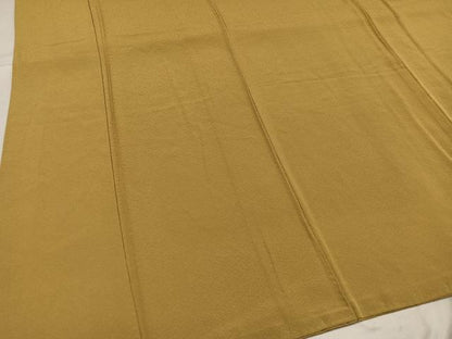 平和屋着物▼上質な色無地　桑染色　正絹　逸品　AABG1117ph