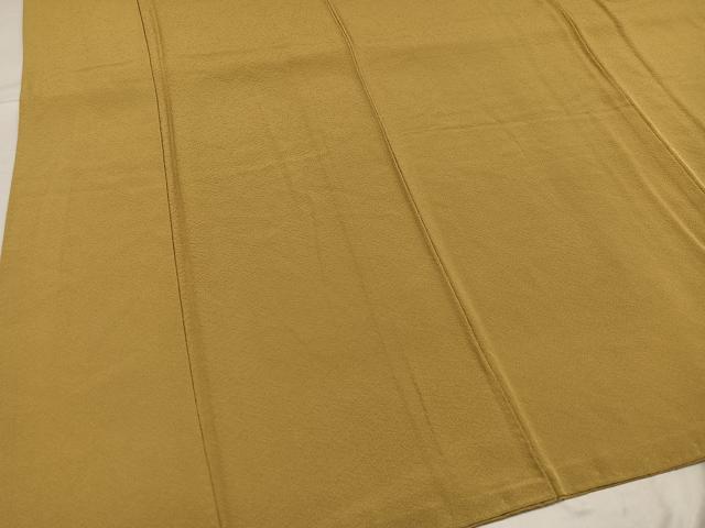 平和屋着物▼上質な色無地　桑染色　正絹　逸品　AABG1117ph