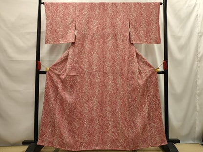平和屋着物■上質な小紋 草花文 伊勢丹扱い 正絹 逸品 AABG1126sx