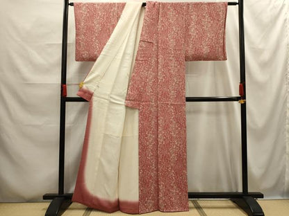 平和屋着物■上質な小紋 草花文 伊勢丹扱い 正絹 逸品 AABG1126sx