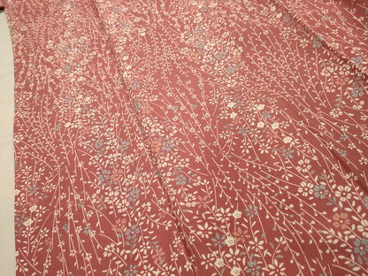 平和屋着物■上質な小紋 草花文 伊勢丹扱い 正絹 逸品 AABG1126sx