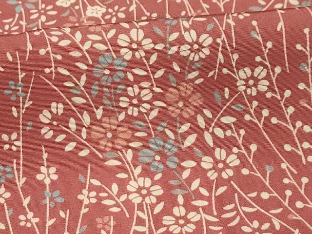 平和屋着物■上質な小紋 草花文 伊勢丹扱い 正絹 逸品 AABG1126sx