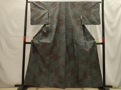 平和屋着物■本場大島紬　7マルキ　花屏風文　正絹　逸品　AABG1145sx