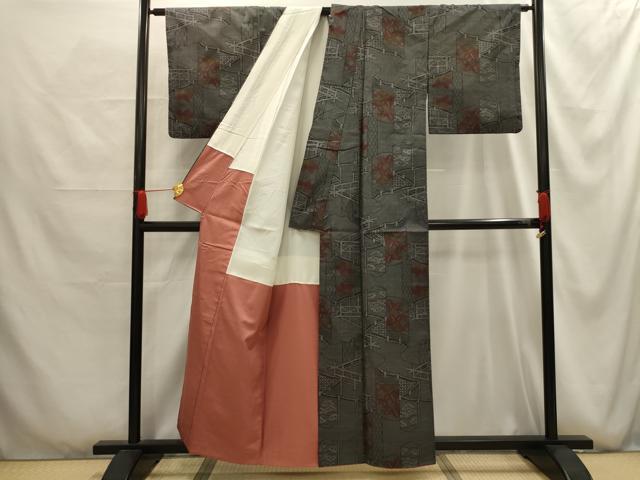 平和屋着物■本場大島紬　7マルキ　花屏風文　正絹　逸品　AABG1145sx