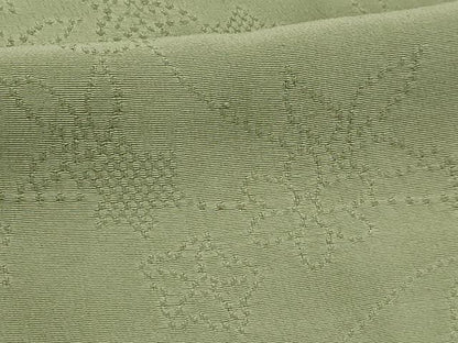 平和屋着物■上質な色無地 草花地紋 柳鼠色 正絹 逸品 AABG1148sx
