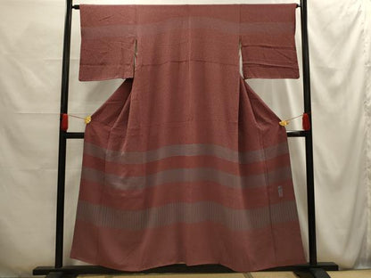 平和屋着物■山下晴三 京友禅競技大会受賞　江戸小紋　訪問着　横段吉祥文　正絹　逸品　AABG1149sx