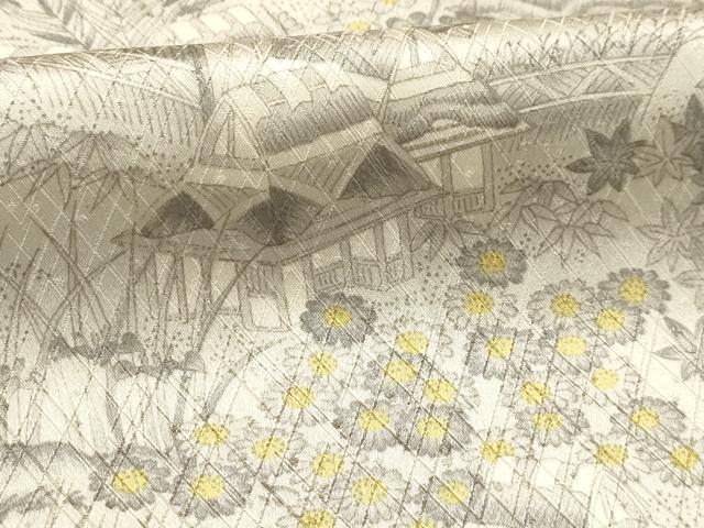 平和屋着物■上質な小紋　風景文　正絹　逸品　AABG1165sx
