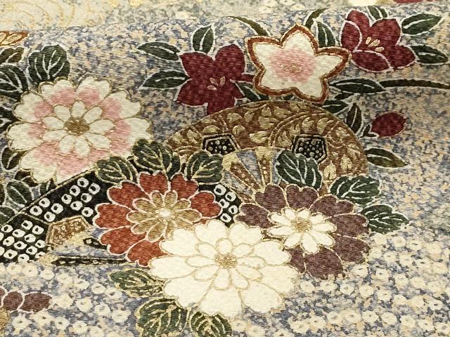 平和屋着物■上質な小紋 片輪車立波花文 金彩 正絹 逸品 AABG1177sx