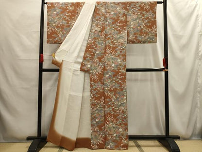平和屋着物■上質な小紋　松竹梅風景文　正絹　逸品　AABG1190sx