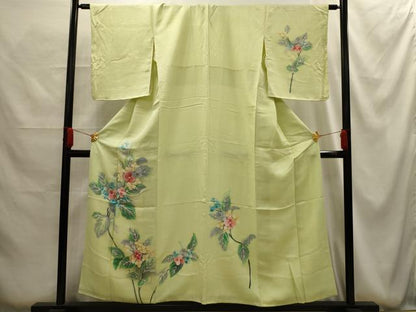 平和屋着物■訪問着　枝花文　暈し染め　正絹　逸品　AABG1192sx