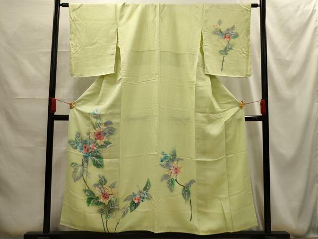 平和屋着物■訪問着　枝花文　暈し染め　正絹　逸品　AABG1192sx