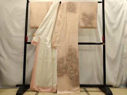 平和屋着物■訪問着　枝花文　暈し染め　金彩　正絹　逸品　AABG1193sx