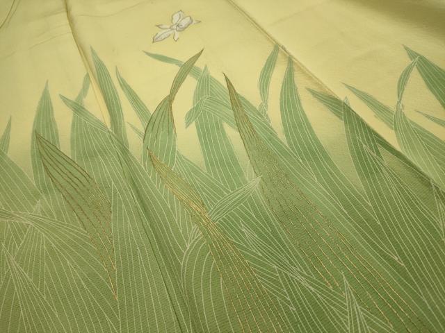 平和屋着物■訪問着　刺繍　舞花文　金糸　正絹　逸品　AABG1194sx