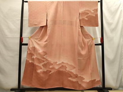 平和屋着物■訪問着　雲霞文　暈し染め　正絹　逸品　AABG1203sx