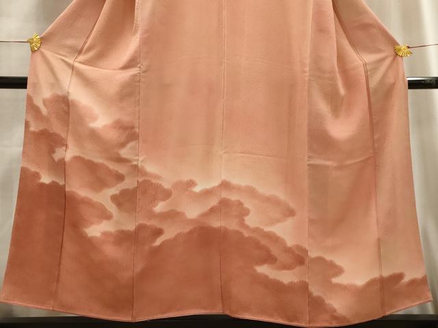 平和屋着物■訪問着　雲霞文　暈し染め　正絹　逸品　AABG1203sx