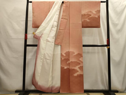 平和屋着物■訪問着　雲霞文　暈し染め　正絹　逸品　AABG1203sx