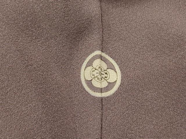 平和屋着物■上質な色無地　紋意匠　梅鼠色　正絹　逸品　AABG1210sx