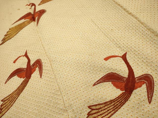 平和屋着物■訪問着　駒刺繍　絞り　飛鳥文　正絹　逸品　AABG1221sx