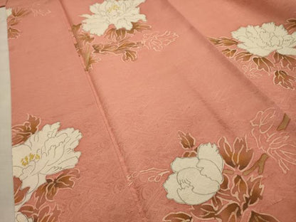 平和屋着物■訪問着　枝花文　正絹　逸品　AABG1237sx