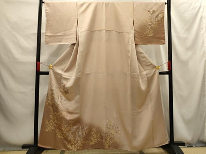 平和屋着物■訪問着 刺繍 花籠文 暈し染め 金糸 金銀彩 正絹 逸品 AABG1243sx