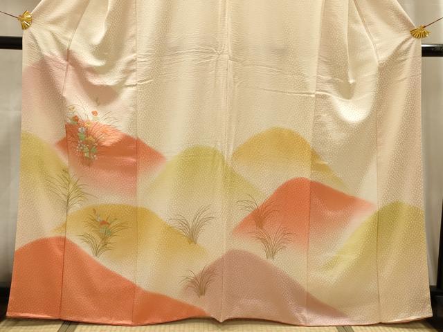 平和屋着物■訪問着　重山花文　暈し染め　金彩　正絹　逸品　AABG1244sx