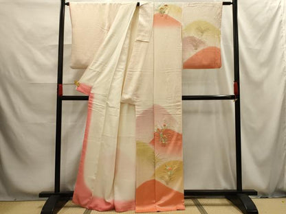 平和屋着物■訪問着　重山花文　暈し染め　金彩　正絹　逸品　AABG1244sx