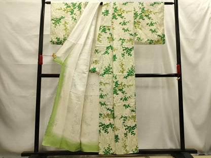 平和屋着物■上質な小紋　草花文　正絹　逸品　AABG1250sx