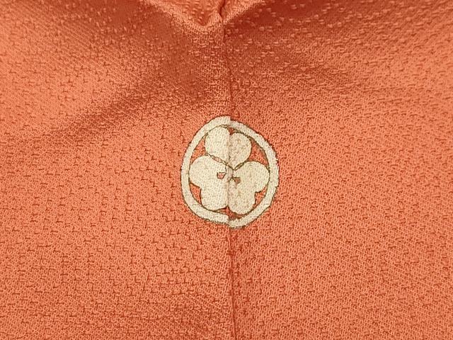 平和屋着物■上質な色無地 花菱地紋 肉桂色 正絹 逸品 AABG1254sx