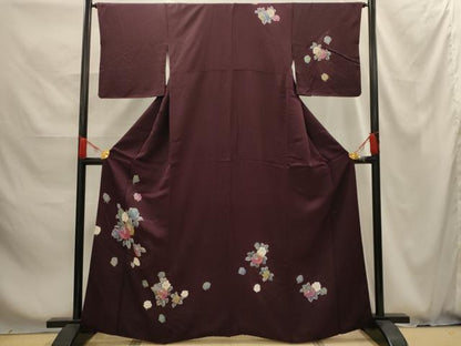 平和屋着物■訪問着 刺繍 舞花文 正絹 逸品 AABG1258sx