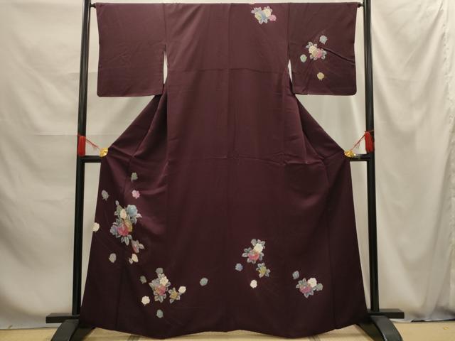 平和屋着物■訪問着 刺繍 舞花文 正絹 逸品 AABG1258sx