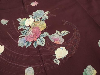平和屋着物■訪問着 刺繍 舞花文 正絹 逸品 AABG1258sx