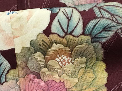 平和屋着物■訪問着 刺繍 舞花文 正絹 逸品 AABG1258sx