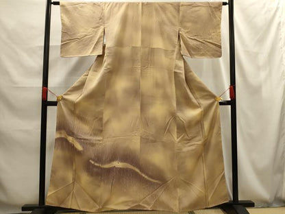 平和屋着物■訪問着　流水草花文　暈し染め　正絹　逸品　AABG1269sx