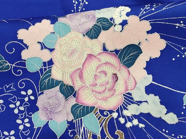 平和屋着物■訪問着 草花文 金銀彩 正絹 逸品 AABG1271sx