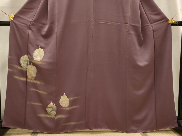 平和屋着物■訪問着　仕覆文　暈し染め　金銀彩　正絹　逸品　AABG1273sx