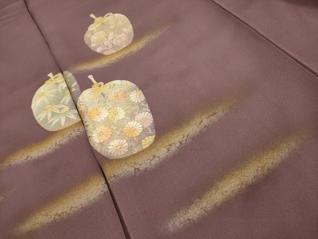 平和屋着物■訪問着　仕覆文　暈し染め　金銀彩　正絹　逸品　AABG1273sx