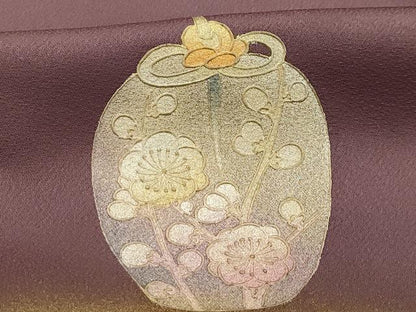 平和屋着物■訪問着　仕覆文　暈し染め　金銀彩　正絹　逸品　AABG1273sx