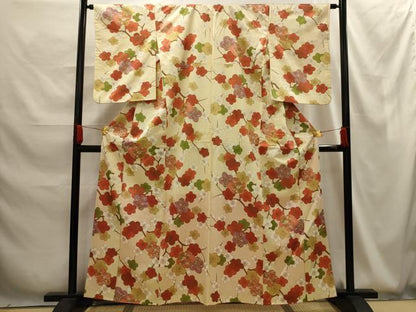 平和屋着物■上質な小紋　枝梅文　金彩　正絹　逸品　AABG1280sx