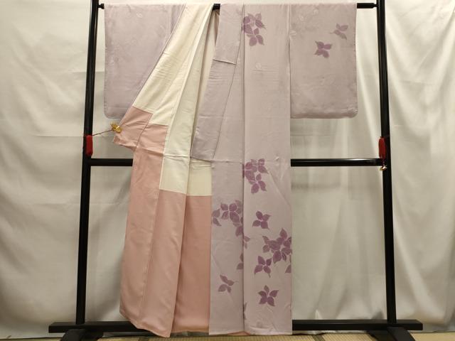 平和屋着物■訪問着 地紋起こし 舞花文 正絹 逸品 AABG1281sx
