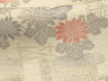 平和屋着物■訪問着　松竹梅風景文　正絹　逸品　AABG1288sx