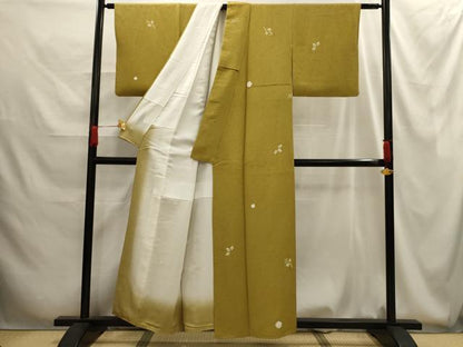 平和屋着物■上質な小紋　総絞り　舞花文　正絹　逸品　AABG1292sx