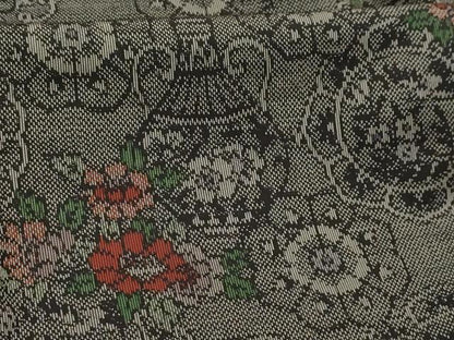 平和屋着物■上質な紬 飾花文 正絹 逸品 AABG1294sx
