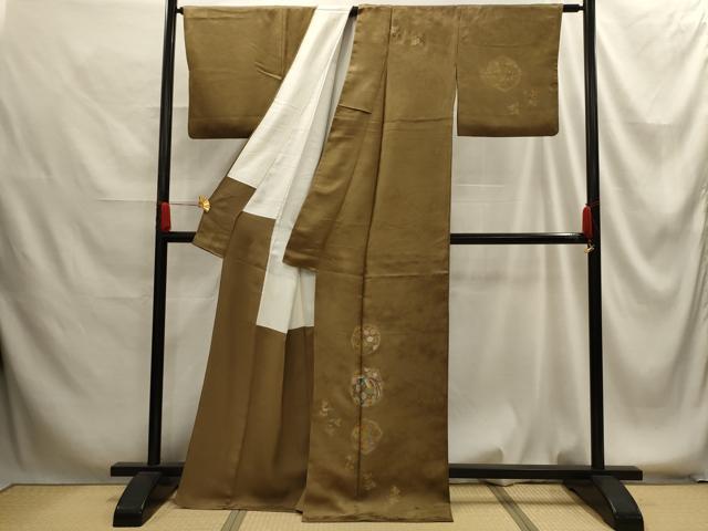 平和屋着物■訪問着　刺繍　鳳凰花文　金糸　金彩　正絹　逸品　AABG1299sx