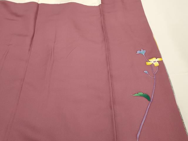 平和屋着物■訪問着　花蝶文　暈し染め　金彩　正絹　逸品　AABG1305sx