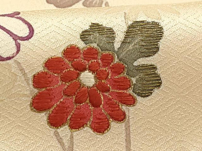 平和屋着物■訪問着　刺繍　枝花文　暈し染め　金糸　金彩　正絹　逸品　AABG1313sx