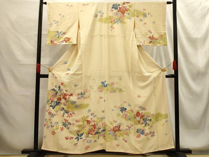 平和屋着物■訪問着　舞花文　金彩　正絹　逸品　AABG1314sx