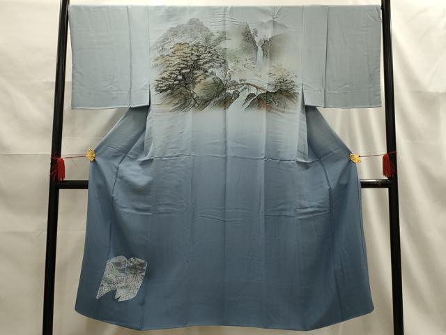 平和屋着物●男性　本場大島紬　アンサンブル　長襦袢(袷)セット　100亀甲　総詰め　証紙付き　正絹　逸品　AABG1344sx