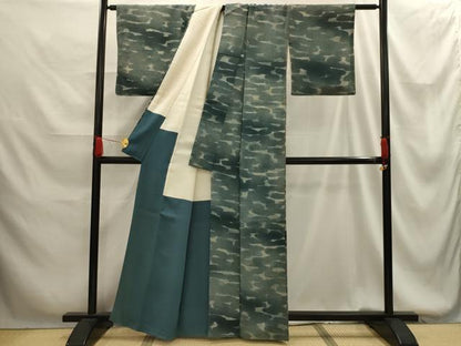 平和屋着物■上質な小紋 霞文 正絹 逸品 AABG1353sx