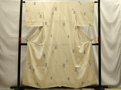 平和屋着物■上質な小紋　飾花文　正絹　逸品　AABG1356sx